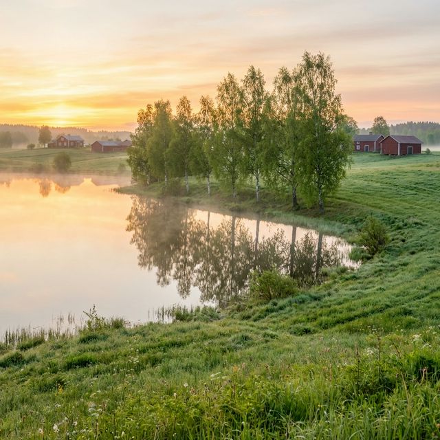 Pohjoismainen kevätmaisema